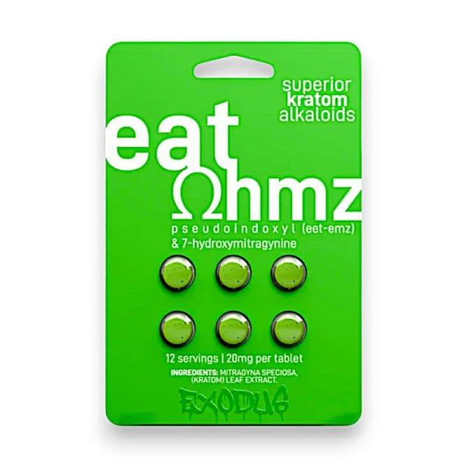 Eat Ohmz 7OH Superior Kratom Tablets 6pc – Green
