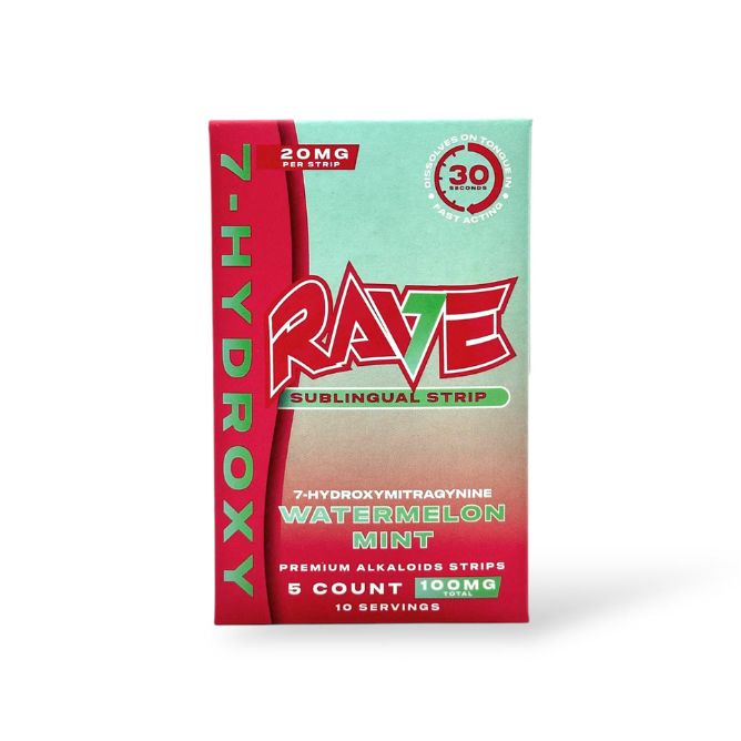 Rave Kratom 7OH Sublingual Strips 5ct